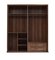 Wood Panel Custom In-wall Cloth Wardrobe cabinet with adjustable shelves and trousers rack storage inner drawers in lock