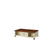 Mediterranean Style Furniture Coffee table made by rubber wood and white painting storage drawers