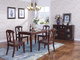 Rubber Wood Home dining room furniture Long and round dining table with 4/6 people Chair can by Upholstered cushion seat