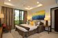 Hotel Room sets Leather Upholstery Headboard Bed and E1 MDF Panel Furniture Office desk with Reception Louge sofa Table