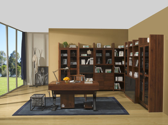 2016 New Nordic Design Home Office Furniture by Modern reading table with Computer chest and Combined Book storage racks