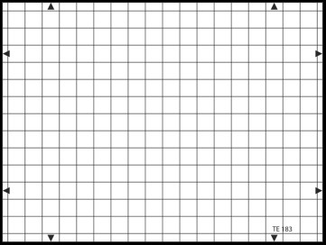 3nh TE183 A REFLECTANCE 14 horizontal and 19 vertical lines 19 / 14 – TV cameras GRID TEST CHART