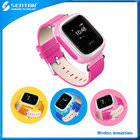 Beautiful Pink Imitation Leather Wearable Wrist Smart Watch for Kids, GPS Locating Safeguard Device