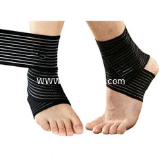 China Sprain Injury Pain Brace Ankle Support Wrap Gym Sports Basketball Bandage Strap .Elastic material.Customized size. supplier