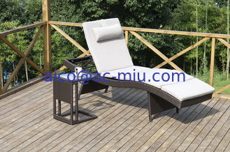 China hotel garden sun lounger rattan chaise lounge supplier