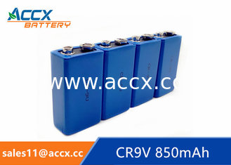 China CR9V 850mAh LiMnO2 battery for fire detector, nonrechargeable battery 9V battery supplier
