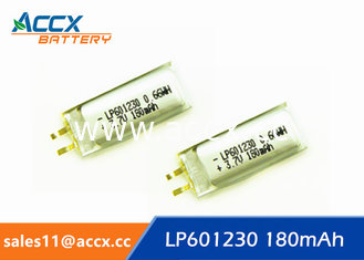 China 601230pl 601230 3.7v 180mAh li-polymer battery for bluetooth headset, messager supplier