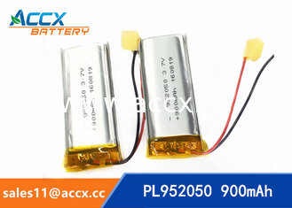 China 952050pl 3.7v lithium polymer battery with 900mAh li-ion battery for bluetooth headset supplier