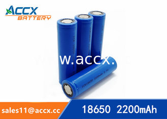 China miner lamp battery rechargeable 18650 2200mAh 3.7V cell battery UN38.3, MSDS supplier
