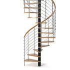 Modern Design Indoor Stairs Stainless Steel Railing Glass Spiral Staircase