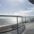 Arched Tempered Glass Railing / Aluminum U Channel Railing / Curved Glass Balustrade