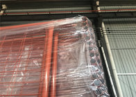 Orange Color RAL 2009 POWDER coated Temporary Security Fencing Panels 2.1mx2.4m OD 32mm wall thick 1.40mm supplier