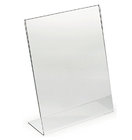 wholesale Hot sell Acrylic 8.5 x 11 Slanted Sign Holders with 6 packs