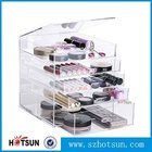 Diamond Handle Clear Acrylic Makeup Organizer, Acrylic Makeup Drawer Box, Flip Cover Acrylic Cosmetic Storage