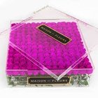 Crystal Clear Acrylic Box with Lavender/red/pink Roses ,glowing flowers rose thick acrylic box with lid