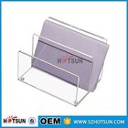 china factory wholesale clear acrylic desk organizer with rubber feet