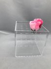 Cheap  custom logo 64 rose  Acrylic  flower box with lid, 100 rose acrylic flower box, cube acrylic flower box, round ac