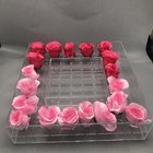Cheap  custom logo 64 rose  Acrylic  flower box with lid, 100 rose acrylic flower box, cube acrylic flower box, round ac