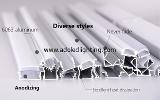China LED Aluminum Profile Black Anodized 6063-T5 national standard alumimum led profile for led strips supplier