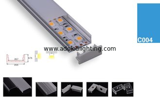 China led strips aluminum profile 7-30mm width clear milky cover customized length sliver waterproof rigid strip bar led light supplier