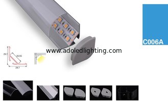 China LED Strips triangle shape Aluminum Profile Anodized  6063 T5 Aluminum Alloy1M 2M 3M length CE Rohs clear milky cover supplier