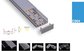 led strips aluminum profile 7-30mm width clear milky cover customized length sliver waterproof rigid strip bar led light supplier