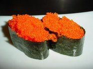 Seafood orange caviar ready to eat capelin fish roe