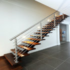 indoor modern design carbon steel stainless steel wood treads stairs staircase
