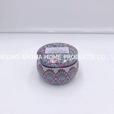 China Decorative candle tin wholesale travel tin scented candles with printing for home decor supplier
