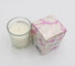 Scented soy pillar wax custom logo label clear glass candle with color box supplier