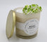 Straight Cup Spraying Coloured Label Environmentally Friendly Vanilla Scented Candles With Metal Lid supplier