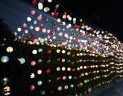 Colorful cotton ball battery powered decorative led string
