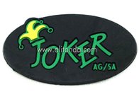 Soft pvc silicone brand logo badges for clothes hat trousers custom and supply