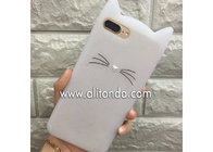 Cute cartoon animal cat image silicone phone case supply iPhone phone cover wholesale girls promo gifts phone shell