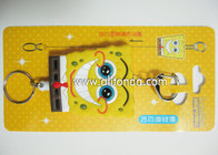 Custom retractable pvc wrap cartoon girls design badge reel plastic pull reel with clip