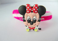 Children girls hair rope custom with multi color cartoon figures hair rope ties for promotion