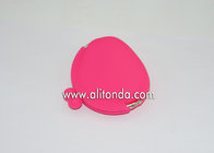 Personalized Logo Makeup Pouch Reusable Silicone Clutch Bag Custom Buckles Silicon Bag