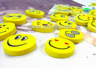 PVC cartoon cute mini round emoticons eraser for promotional gifts