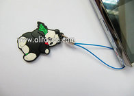 PVC rubber environmental cartoon dolls duck animal shape phone accessories pendants custom