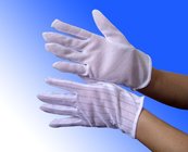 white PVC dotted ESD anti static cleanroom gloves