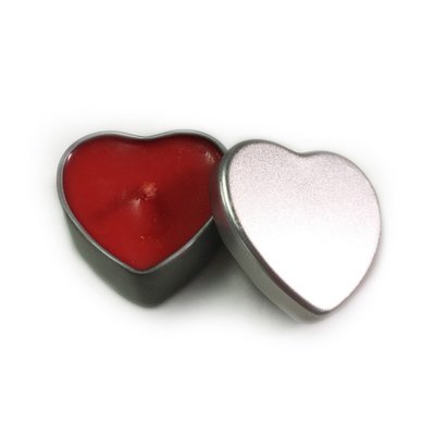 China Plain mini heart shape candle tin supplier