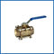 High quality Bronze 3pcs threaded type ball valve with prices supplier