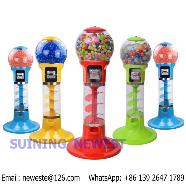 With 500pcs toys, Desktop Mini Coin Operated Candy Vendor Gumball Capsules Toy Vending Machine