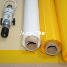 65T polyester printing screen mesh in white and yellow color