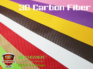 3D Carbon Fiber Vinyl Wrapping Film bubble free 1.52*30m/roll - Red