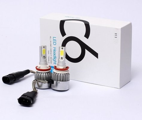 China 12V 36W 3800lm H3 / H4 / Car Led Replacement Headlight Bulbs Kit 6000K supplier