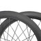 50mm carbon wheels 700c clincher 23mm road bike wheelset in glossy finish with powerway hub
