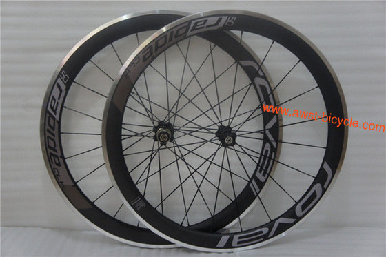 Alloy Brake Surface Carbon wheel 60mm Tubular , Road Bike Wheelsets Carbon Aluminum Wheels powerwary R13 hub