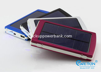 China Compact Slim solar panel power bank 5000mAh , External Fast Charging Power Bank supplier