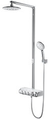 China luxury one key open shower sets round top Shower with hand shower water outlet aluminum alloy platform AT-P005 supplier